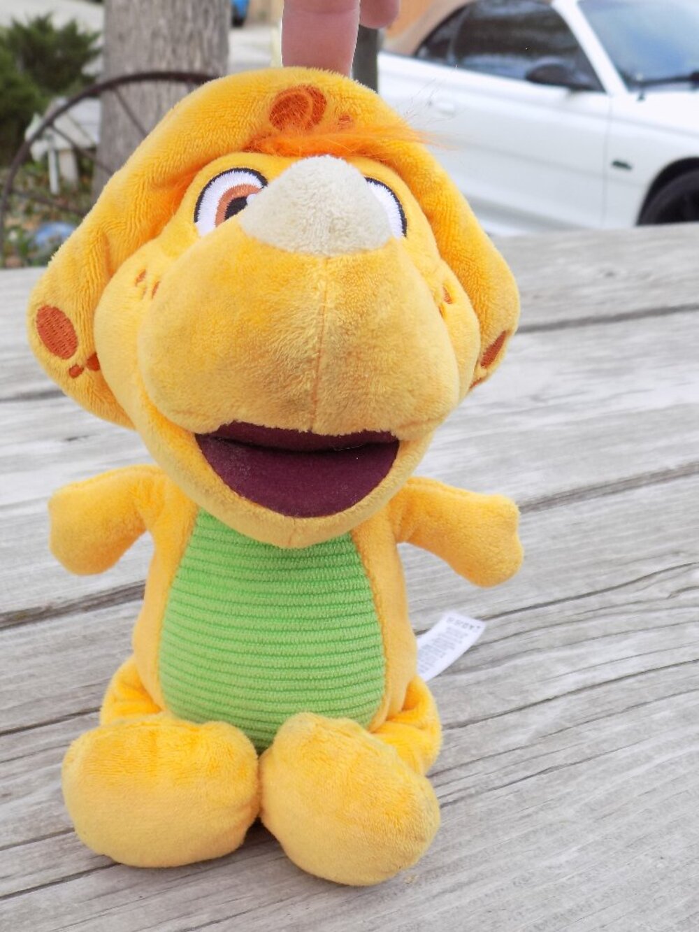 FISHER PRICE BARNEY  BJ DINOSOUR Yellow Plush Animal, Stuffed  *
